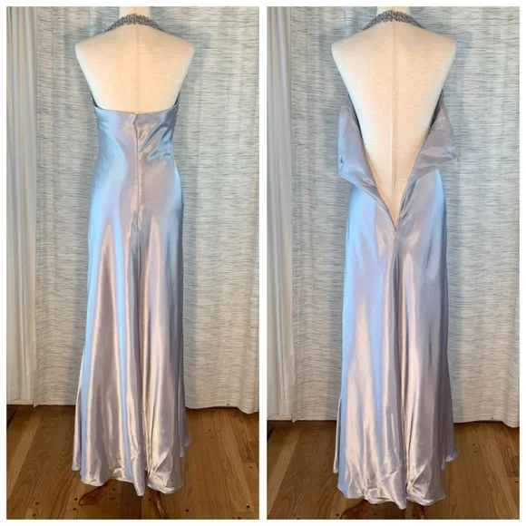 Cache Metallic Silver Halter Dress - Picture 9 of 16